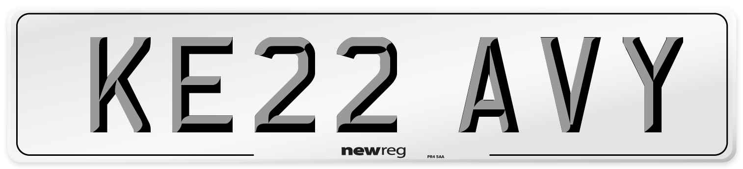 KE22 AVY Number Plate from New Reg